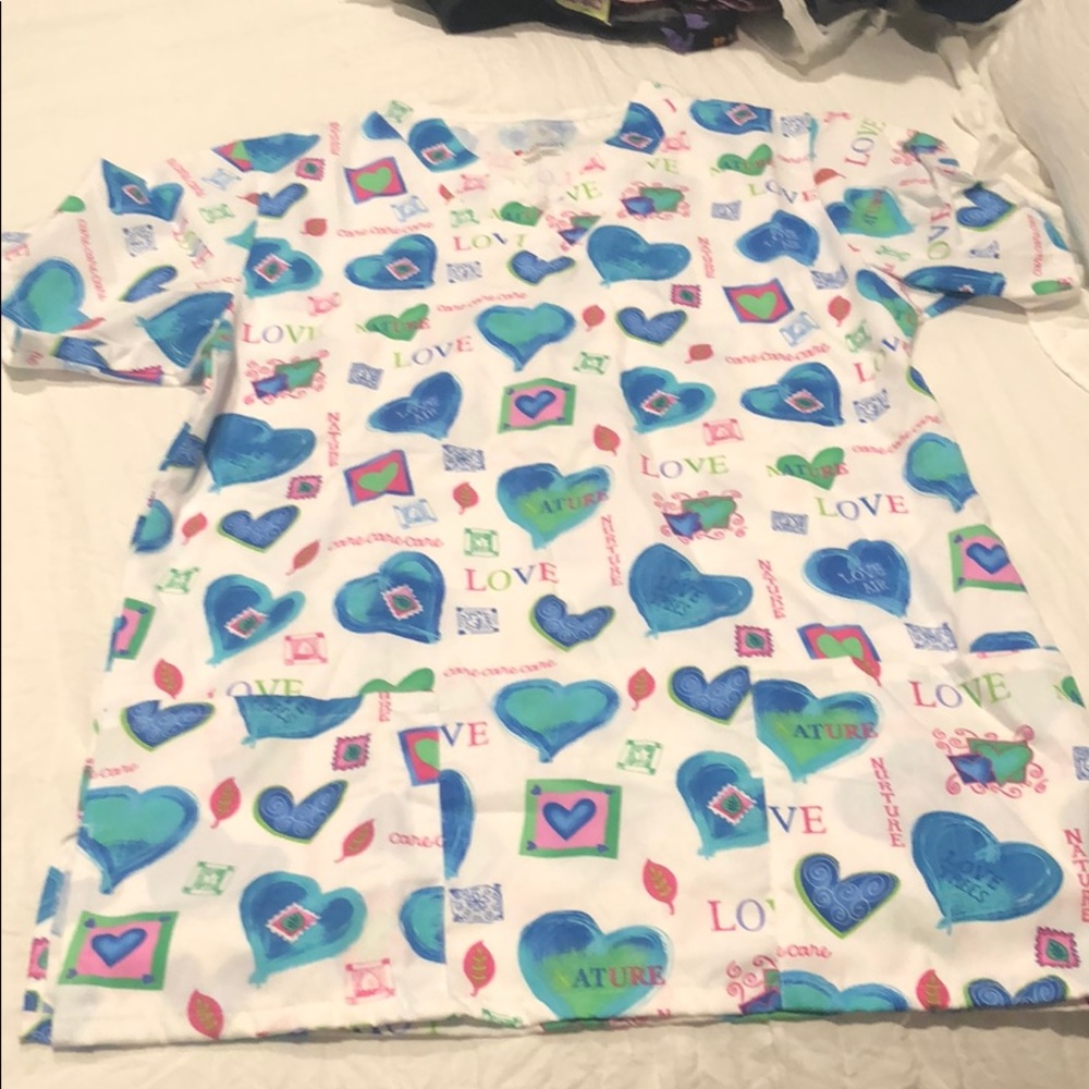 All heart caring scrub top